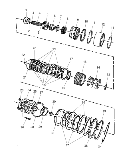 1998 Dodge Durango Clutch, Overdrive With Gear Train Diagram 2 - Thumbnail