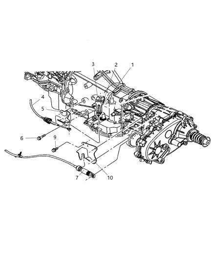 2007 Jeep Wrangler Manual Control Lever Diagram 1 - Thumbnail