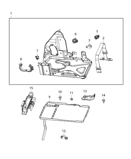 2021 Jeep Compass Strap Diagram for 68304793AB