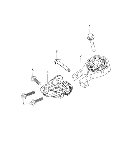 2014 Ram ProMaster 2500 Engine Mounting Rear Diagram 2 - Thumbnail