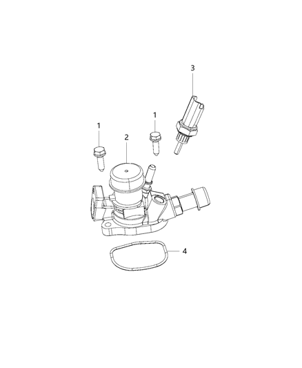 2018 Jeep Compass Thermostat & Related Parts Diagram 1 - Thumbnail