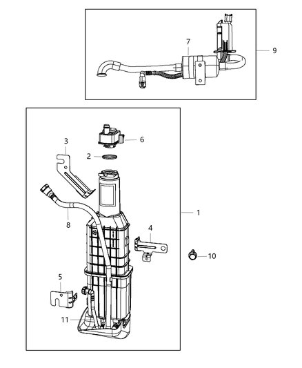 2013 Ram C/V Vapor Canister Diagram