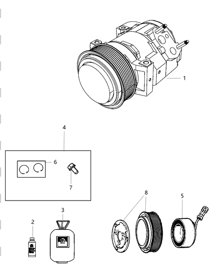 2011 Ram 1500 Compressor Diagram for RL111049AE