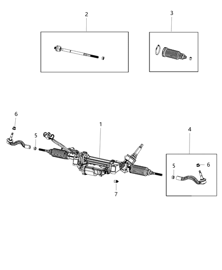 2016 Jeep Grand Cherokee Gear Rack And Pinion Electric Diagram for 5154828AE