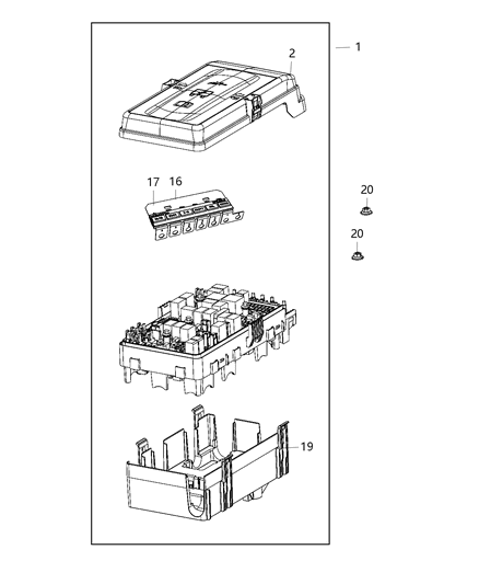 2020 Jeep Wrangler Center, Power Distribution Diagram 4 - Thumbnail