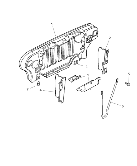 1997 Jeep Wrangler Seal, Outer Diagram for 55036866