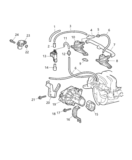 2004 Chrysler Crossfire Sensor Pressure Diagram for 5101120AA