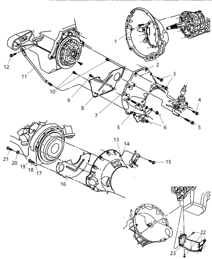 2000 Dodge Dakota Cover Dust Structural Diagram for 53020974