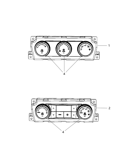 2010 Dodge Ram 3500 Control A/C And Heater Diagram for 55111291AA
