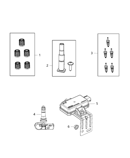 2018 Jeep Wrangler All-new Model Tire Monitoring System Diagram