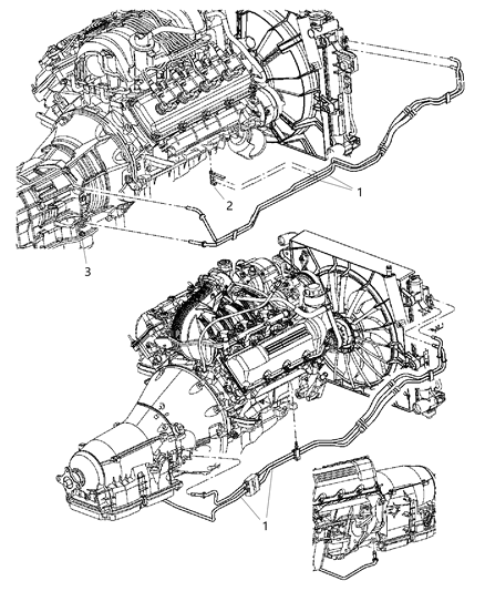 2006 Jeep Grand Cherokee Tube & Hose Supply & Return Diagram for 55116875AC