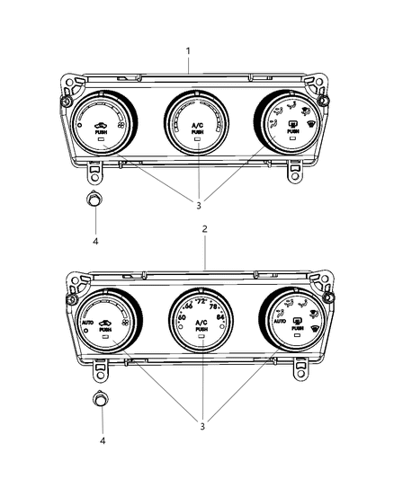2013 Jeep Compass Control A/C And Heater Diagram for 55111133AD