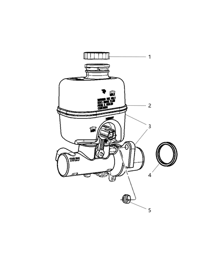 2006 Jeep Liberty Master Cylinder Diagram for 5189227AA
