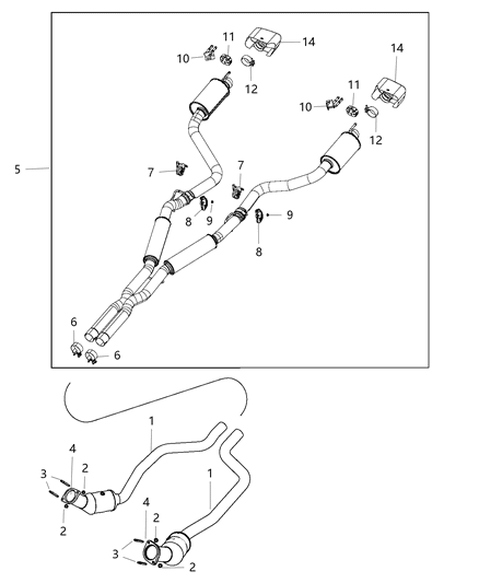 2015 Dodge Challenger Nut Flange Lock M5X0.8 Diagram for 6106312AA