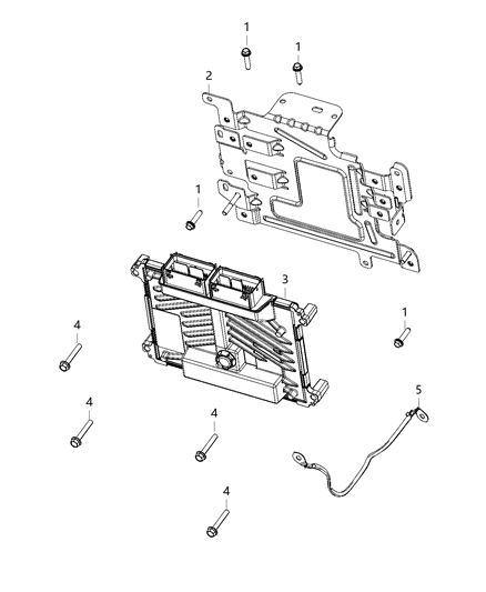 2020 Jeep Wrangler Modules, Engine Compartment Diagram 2 - Thumbnail