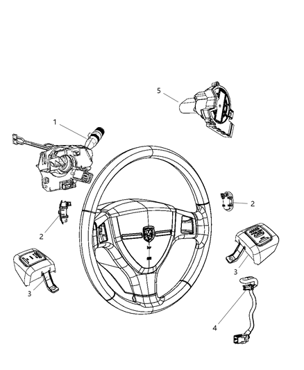2011 Ram Dakota Turn Signal Switch Diagram for 56049823AB