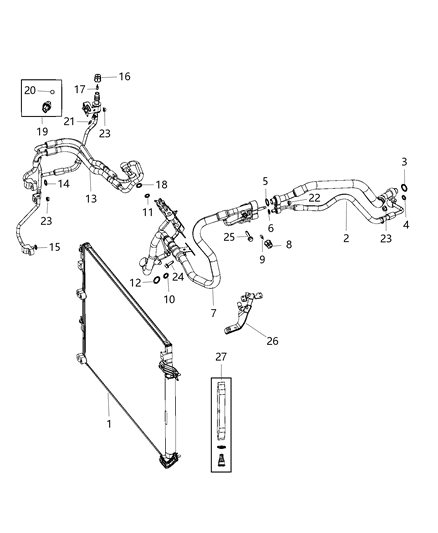 2017 Jeep Cherokee Schrader Valve Core Diagram for 68231468AA