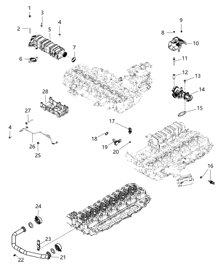 2010 Dodge Ram 3500 Sensor Charge Air Temperature Diagram for 68002440AA