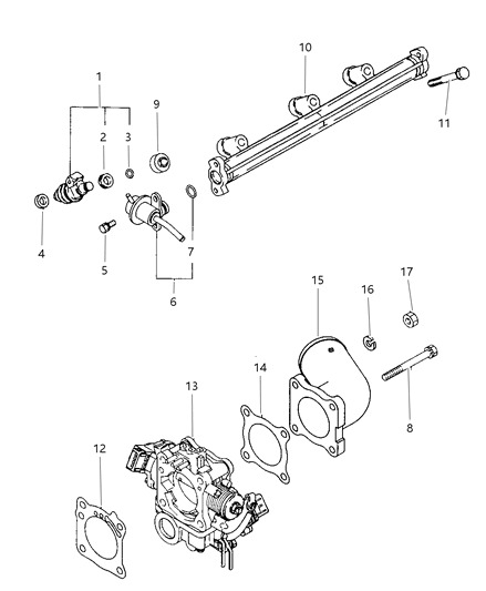 1997 Dodge Avenger Fuel Rail Diagram 3 - Thumbnail