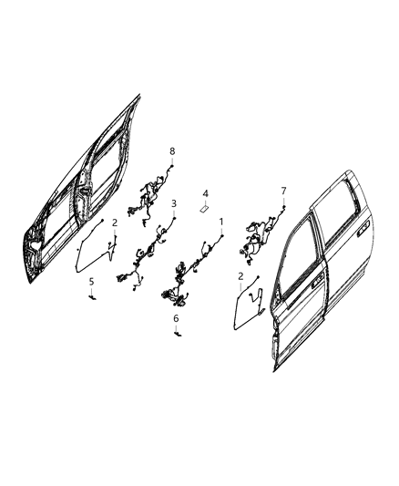 2020 Ram 2500 Wiring - Doors Diagram 1 - Thumbnail