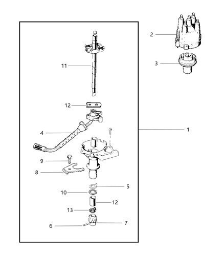 1999 Jeep Cherokee Distributor Diagram 1 - Thumbnail