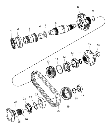 2007 Dodge Nitro Sleeve Transfer Case Shaft Seal Wear Diagram for 68001364AA