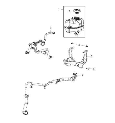 2020 Jeep Wrangler Coolant Recovery Bottle Diagram 4 - Thumbnail