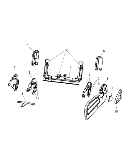 2007 Dodge Nitro Shields - Adjusters Diagram 5 - Thumbnail
