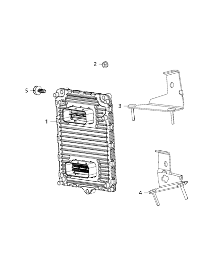2020 Chrysler 300 Module Engine Controller Diagram for 68434924AA
