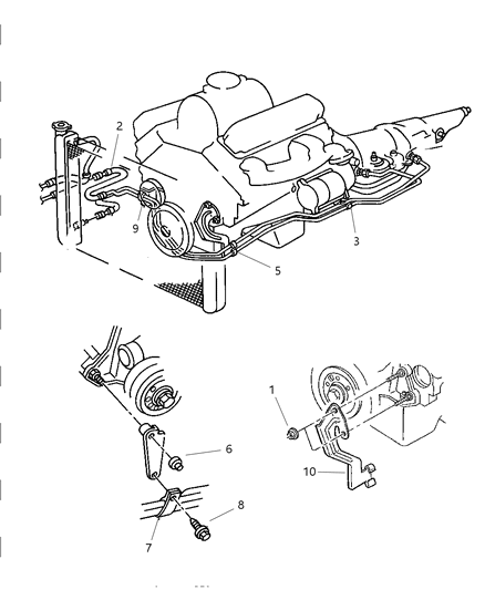 2002 Dodge Ram 2500 Regular Cab Transmission Oil Cooler & Lines Diagram 2 - Thumbnail