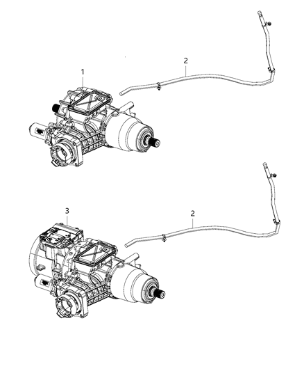 2015 Jeep Cherokee Differential Rear Axle Diagram for 68090612AG