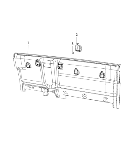 2018 Ram 1500 Rear Cab Trim Panel Diagram