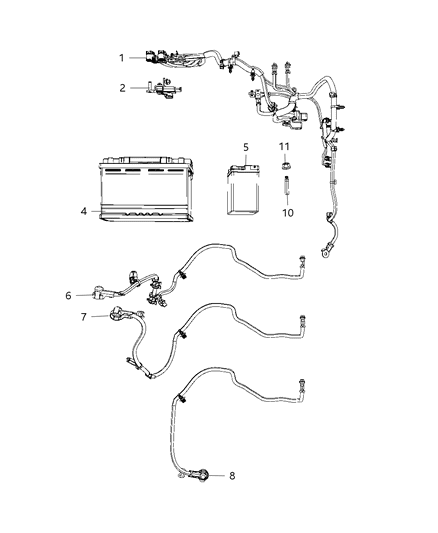 2018 Jeep Wrangler All-new Model Wiring, Battery Diagram 1 - Thumbnail