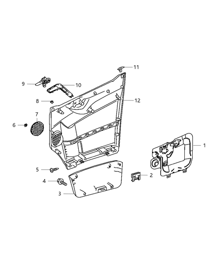 2008 Dodge Sprinter 3500 Front Door Paneling Diagram