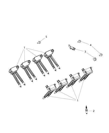 2019 Ram 5500 Spark Plugs, Ignition Wires, Ignition Coil And Capacitors Diagram