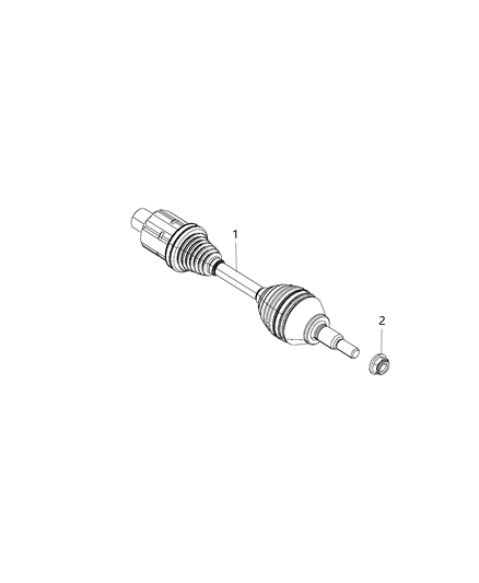 2019 Ram 1500 New Style Shaft, Axle of Front Axle; Differential And Drive Line Diagram
