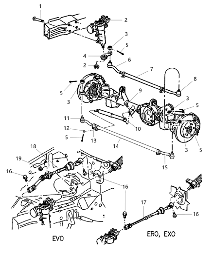 1999 Jeep Grand Cherokee Steering Gear & Linkage Diagram 2 - Thumbnail
