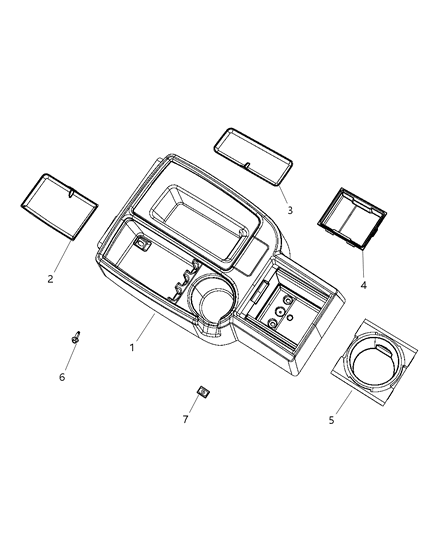2008 Dodge Dakota Liner Diagram for 68036055AA