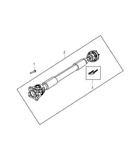 2012 Jeep Liberty Shaft - Drive of Front Axle; Differential And Drive Line Diagram