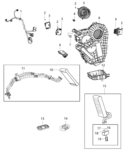 2020 Chrysler Voyager Housing, Upper Diagram for 68313468AA