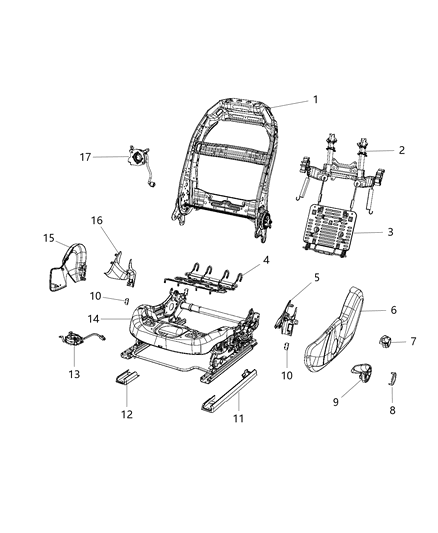 2016 Chrysler 200 Lumbar Support Diagram for 68234979AB