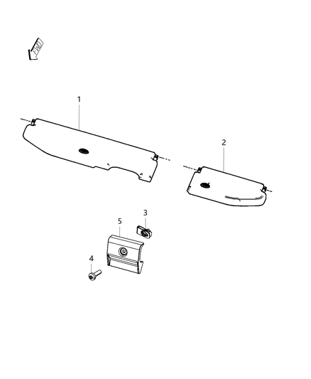 2017 Ram 3500 Cab Chassis(<10K lb.) Floor Cargo Storage Diagram
