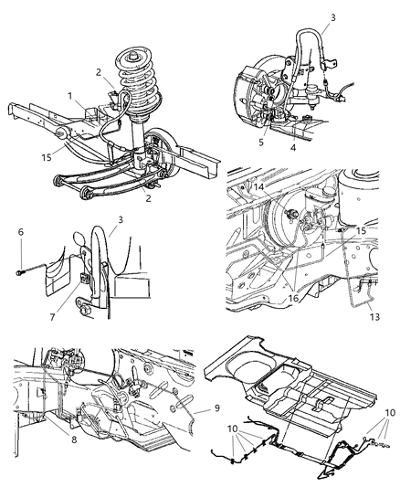 2000 Dodge Neon Lines & Hoses, Brake Diagram 2 - Thumbnail
