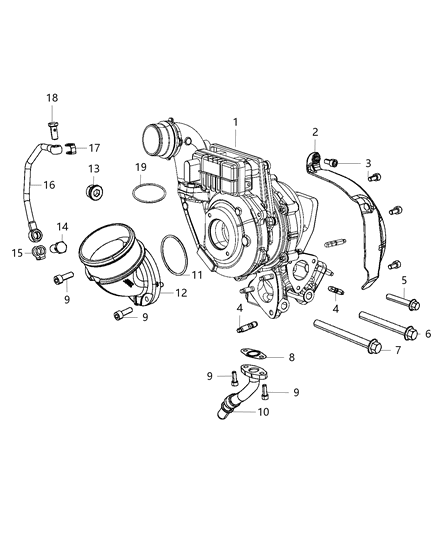 2013 Chrysler 300 Turbocharger Diagram for 68148161AA