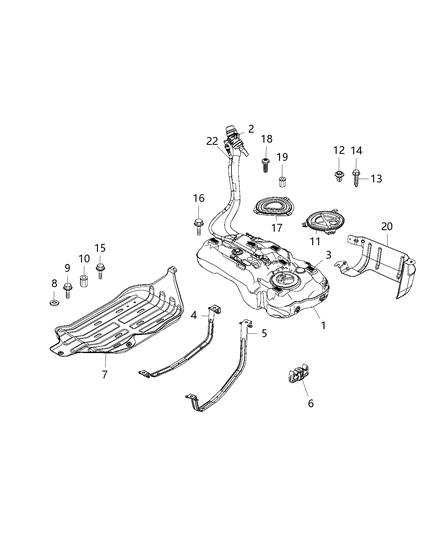 2018 Jeep Renegade Lower Trim Panel Retainer Diagram for 68073906AA