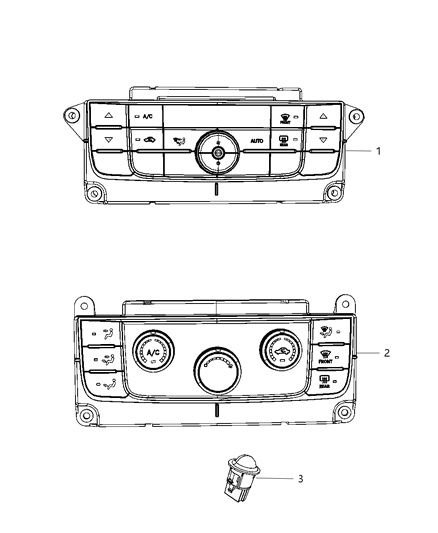 2013 Jeep Grand Cherokee Control A/C And Heater Diagram for 55111833AK