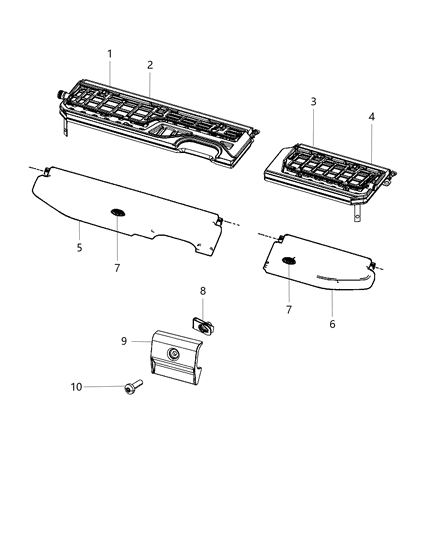 2015 Ram 1500 Load Floor Folding 60% Diagram for 5SD54DX9AC