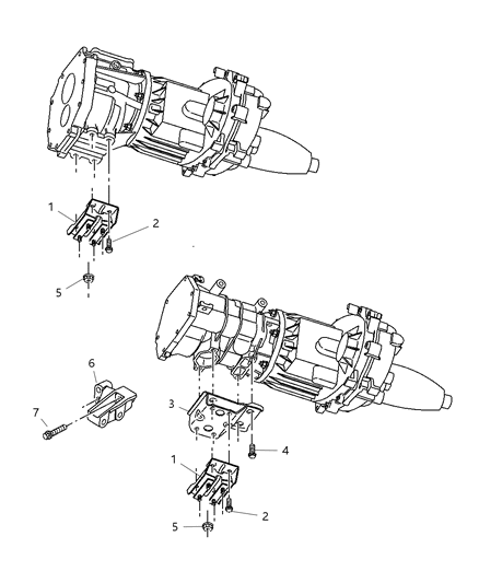 2002 Dodge Dakota Engine Mounting, Rear Diagram 4 - Thumbnail