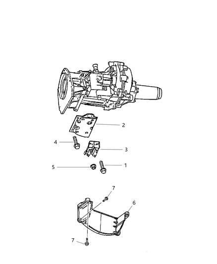 2001 Dodge Dakota Engine Mounting, Rear Diagram 5 - Thumbnail