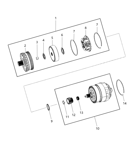 2009 Chrysler Sebring Gear Train - Underdrive Compounder Diagram 3 - Thumbnail